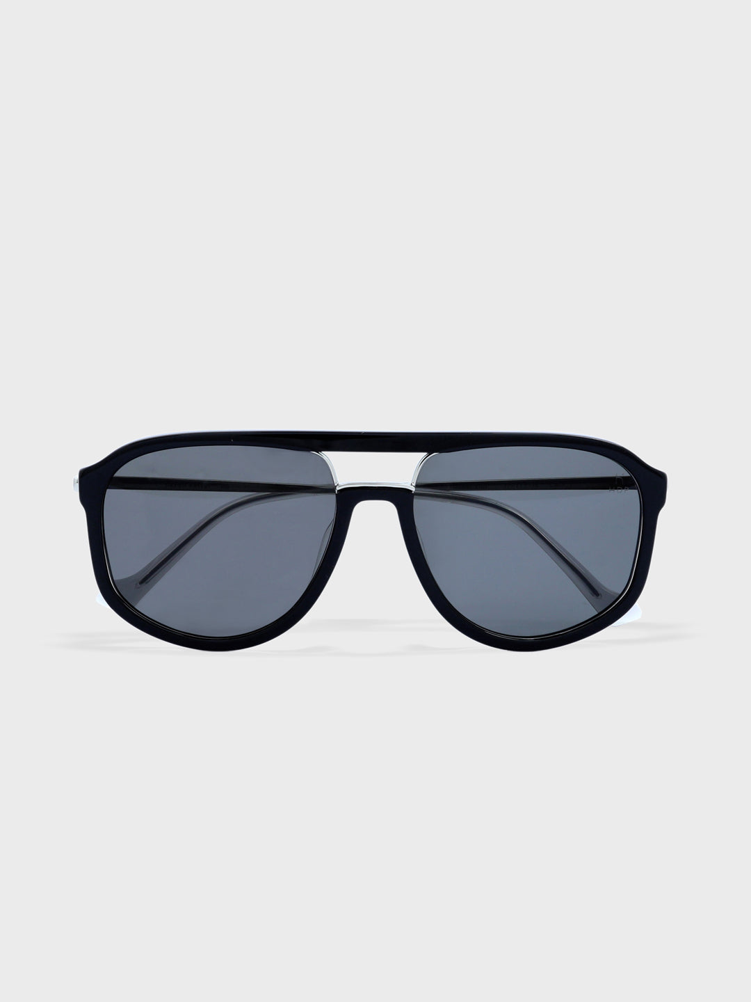 Full Rim Black Pilot Shaped Sunglasses for Men - (H2215H01)