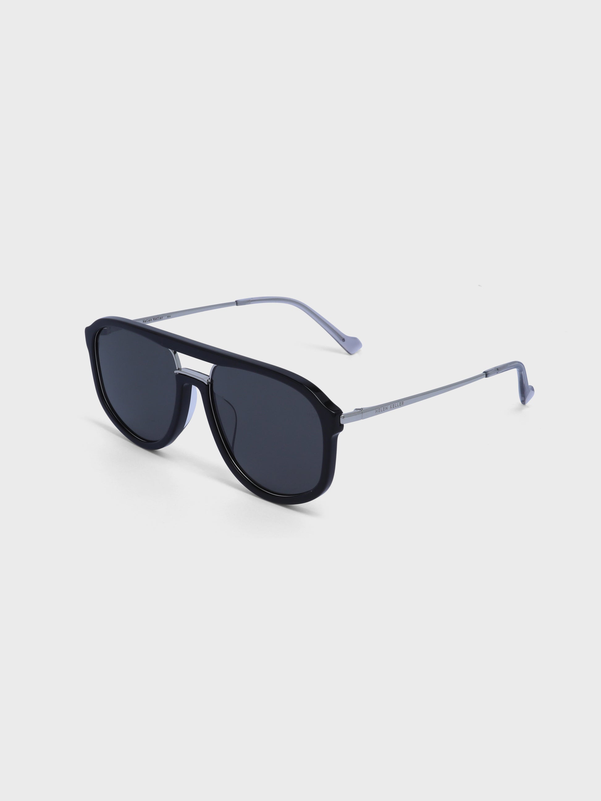 Full Rim Black Pilot Shaped Sunglasses for Men - (H2215H01)