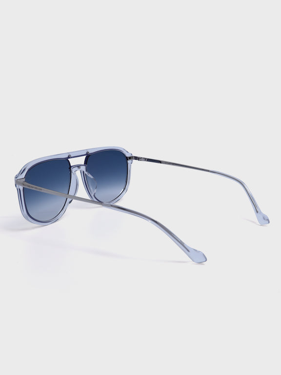 Full Rim Black Pilot Shaped Sunglasses for Men - (H2215N35)