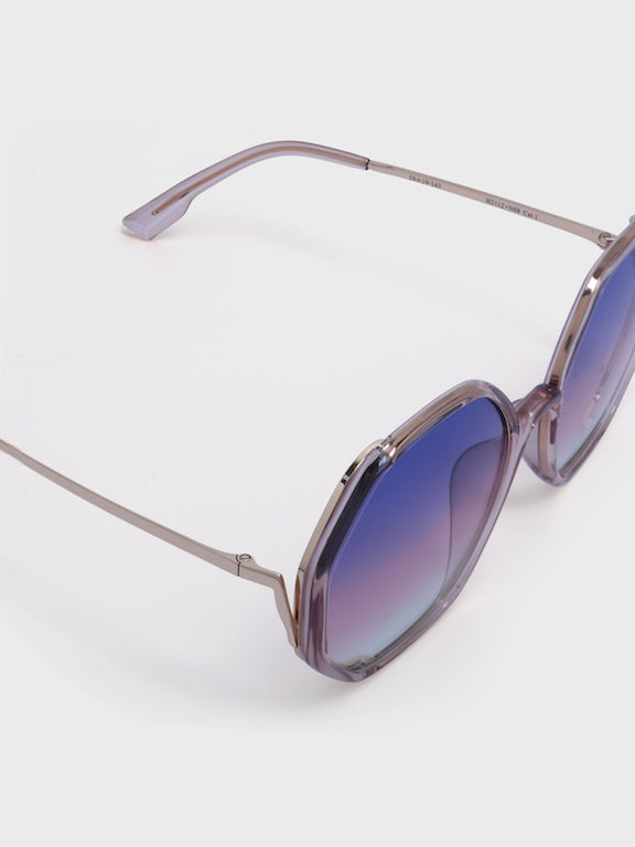 Full Rim Oversized Round Sunglasses for Women - (H2112N08)