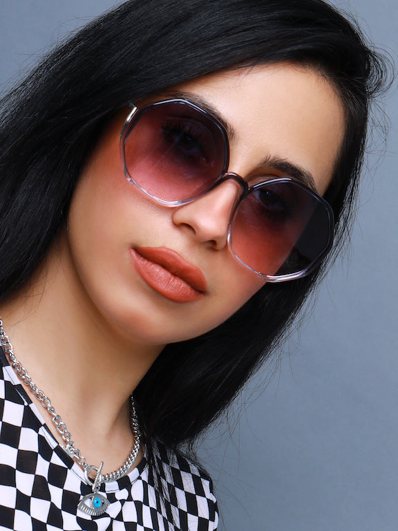 Full Rim Oversized Round Sunglasses for Women -  (H2112N12)