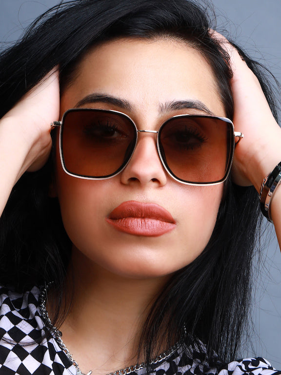 Full Rim Oversized Square Sunglasses for Women - (H2216N06)