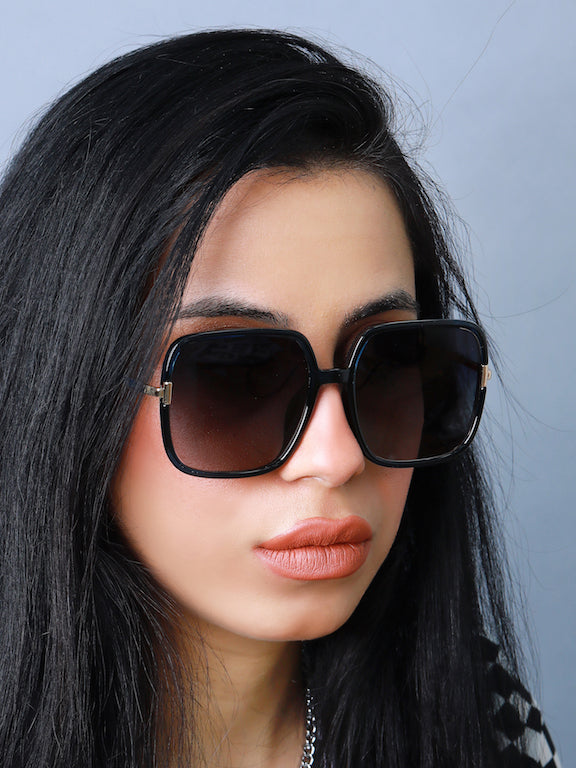 Full Rim Oversized Square Sunglasses for Women - (H2220H25)
