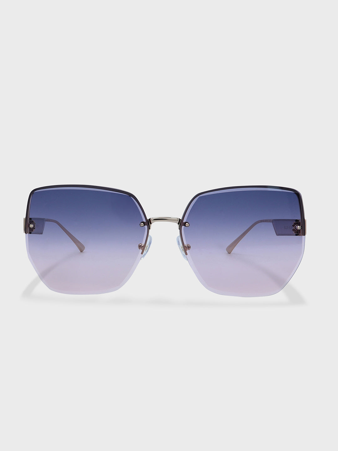 Semi Rimless Oversized Sunglasses for Women - (H2225N28)