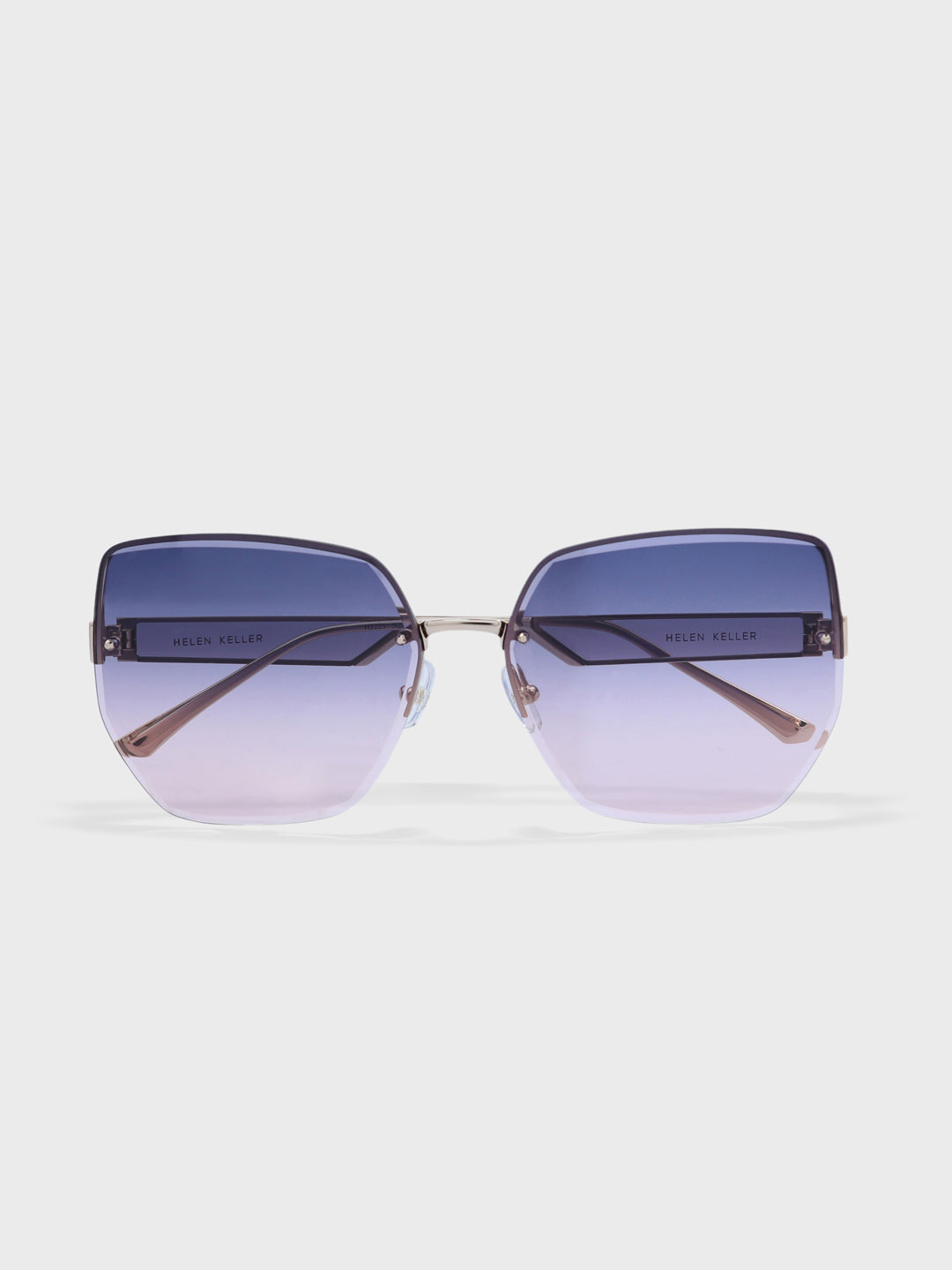 Semi Rimless Oversized Sunglasses for Women - (H2225N28)