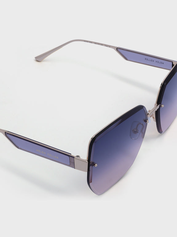 Semi Rimless Oversized Sunglasses for Women - (H2225N28)