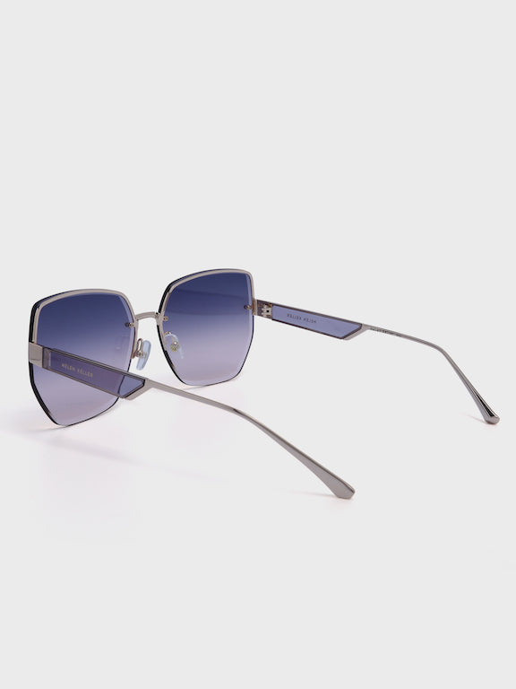 Semi Rimless Oversized Sunglasses for Women - (H2225N28)