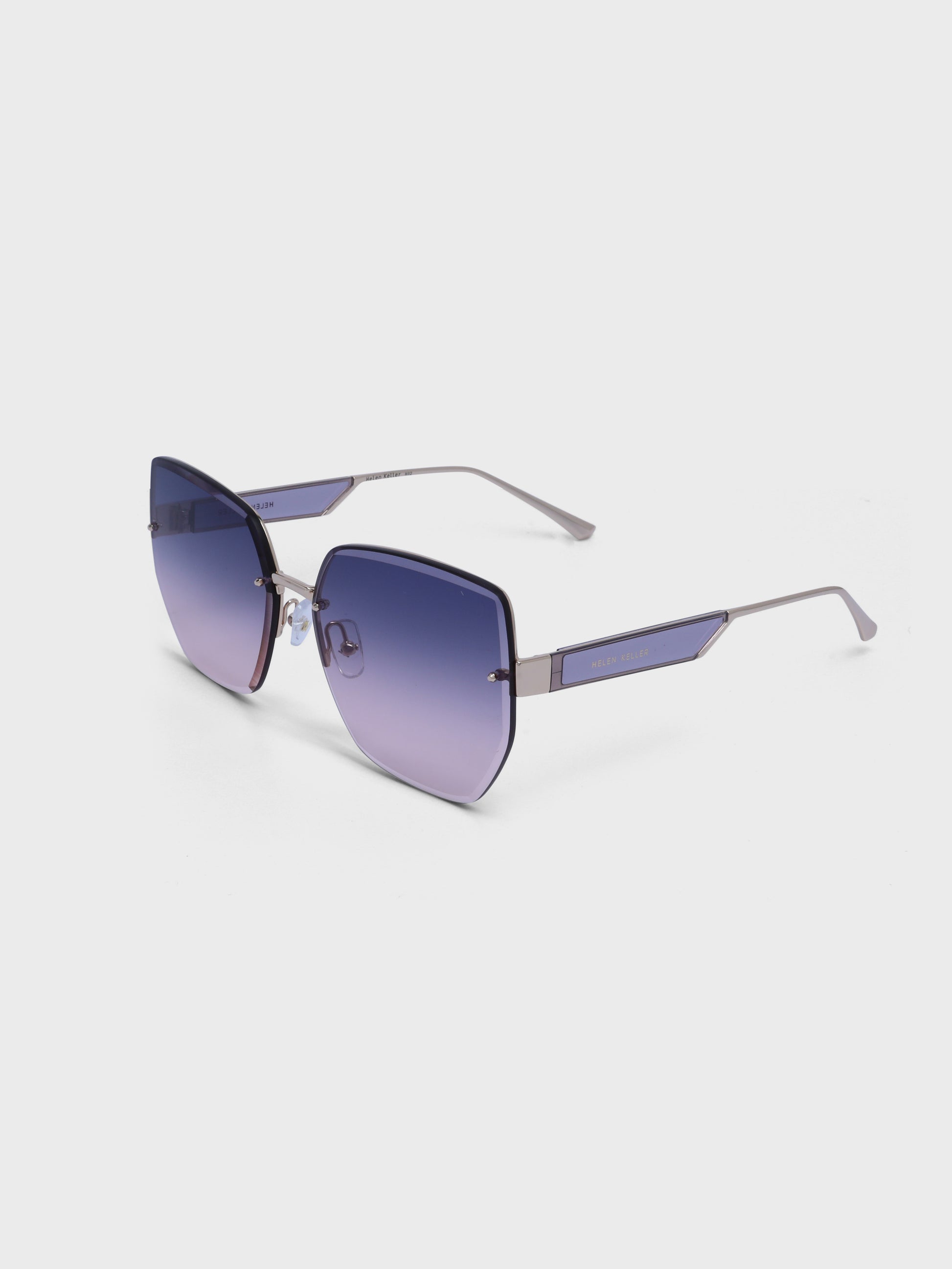 Semi Rimless Oversized Sunglasses for Women - (H2225N28)