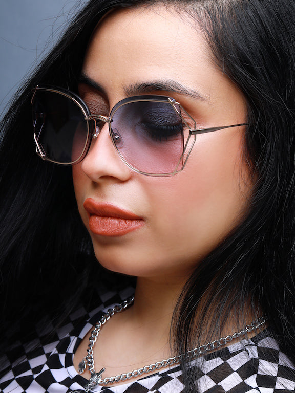 Full Rim Butterfly Frame Sunglasses for Women - (H8902N11)