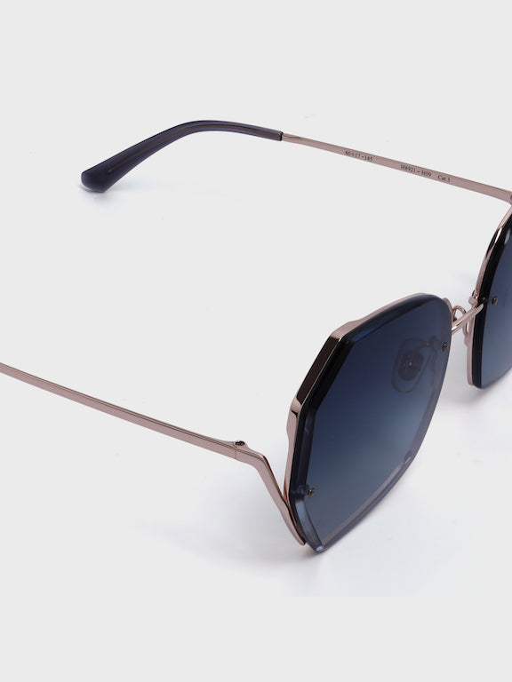 Full Rim Oversized Hexagon Sunglasses for Women - (H8921H09)