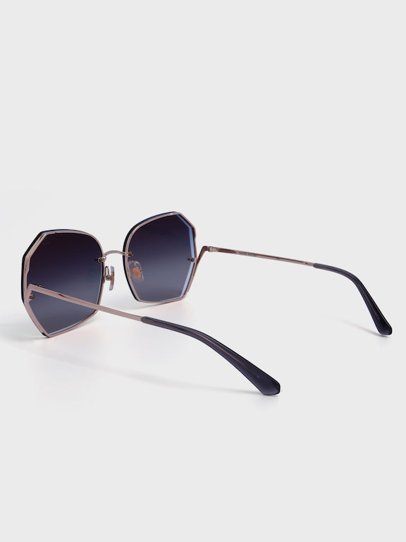 Full Rim Oversized Hexagon Sunglasses for Women - (H8921H09)