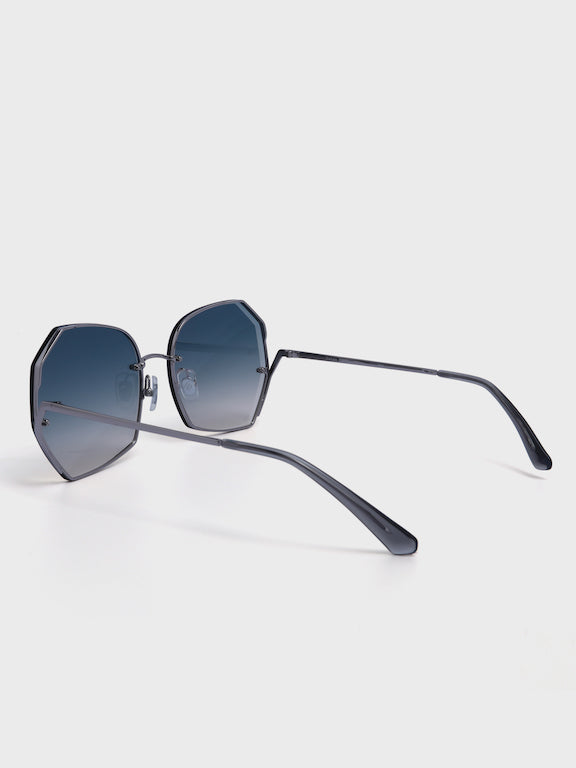 Full Rim Oversized Hexagon Sunglasses for Women - (H8921N16)